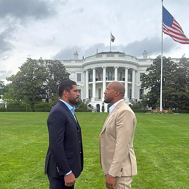 Size ‘em up! UFC White House gets first official staredown pitting Alex Pereira vs. Ciryl Gane