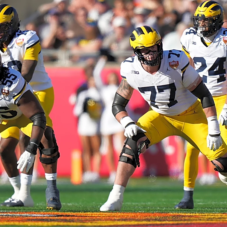 Blake Frazier talks upcoming season, improvements to Michigan’s OL