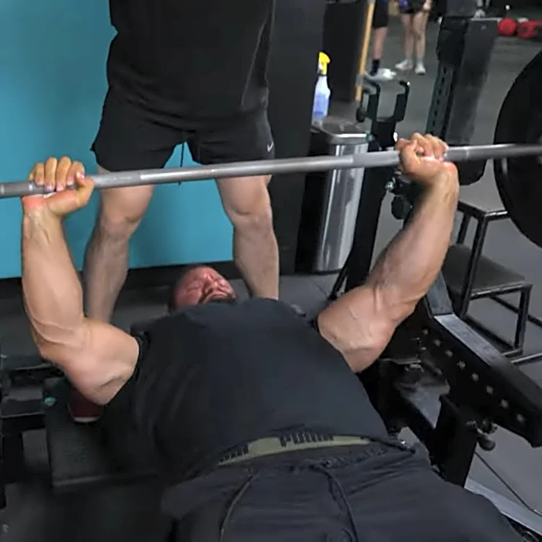 Bron Breakker benches 405, disses Seth Rollins for reps