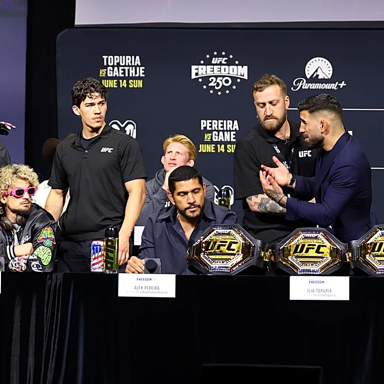 Dana White reacts to Josh Hokit nearly brawling with Ilia Topuria at UFC White House presser: ‘You’ve got to be f*cking kidding me’