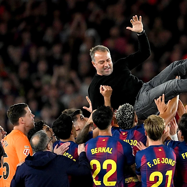 ‘I’ll never forget this moment’- Hansi Flick gets emotional after Barcelona beat Real Madrid and seal La Liga title