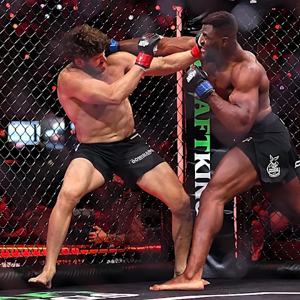 Highlights! Former UFC champion Francis Ngannou demolishes Philipe Lins with slashing knockout punch | Rousey vs. Carano