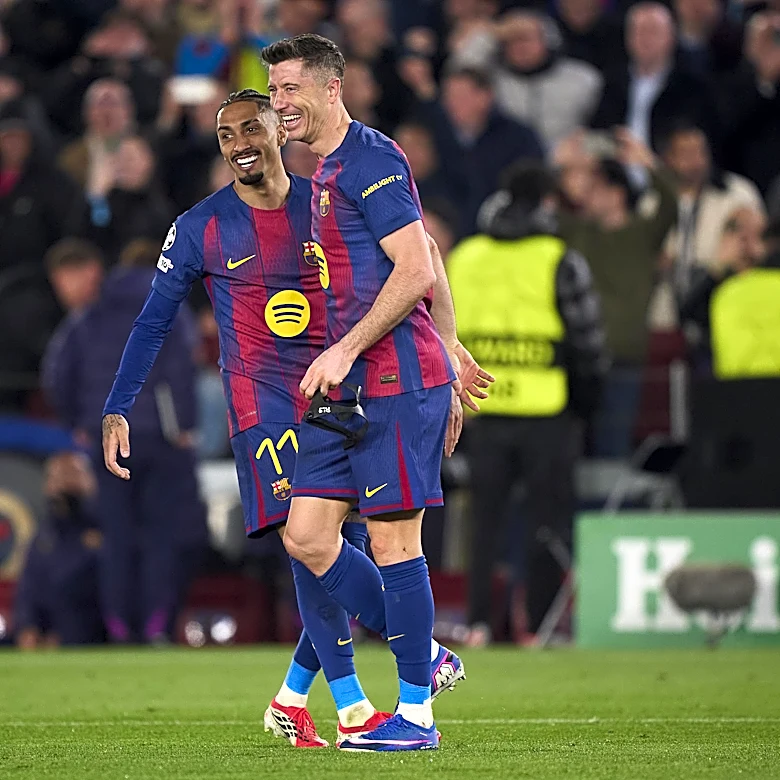 Raphinha pays tribute to Robert Lewandowski and hails Barcelona’s ‘spectacular’ home record after Betis win