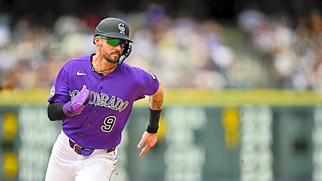 Brenton Doyle leaves Rockies-Rangers game