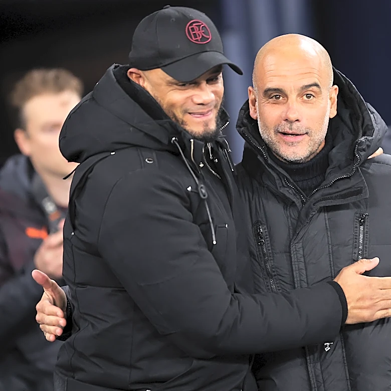 Bayern Munich’s Vincent Kompany thanks Pep Guardiola following departure from Manchester City