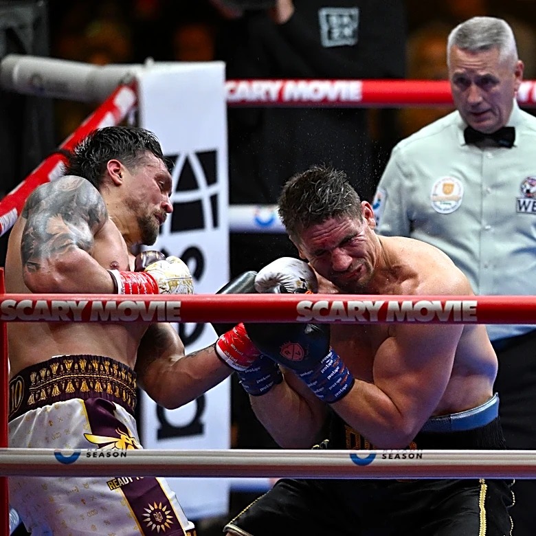 Usyk vs Rico result: Controversy in Egypt as Oleksandr Usyk stops Rico Verhoeven late