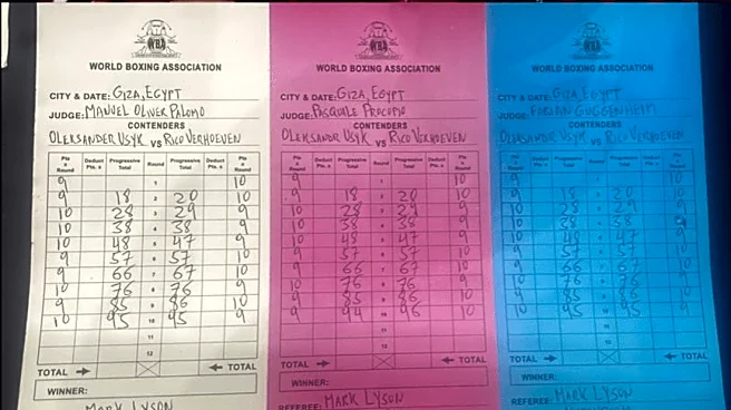 Pic: Usyk vs. Rico scorecards are absolutely wild