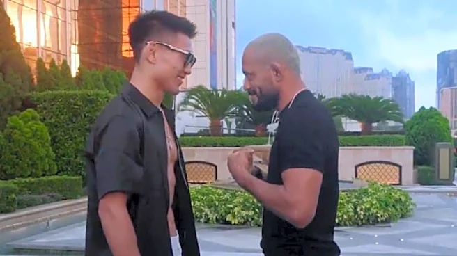 UFC champ Petr Yan celebrates his ‘kids’ facing off as Yadong Song stares down Deiveson Figueiredo in Macau