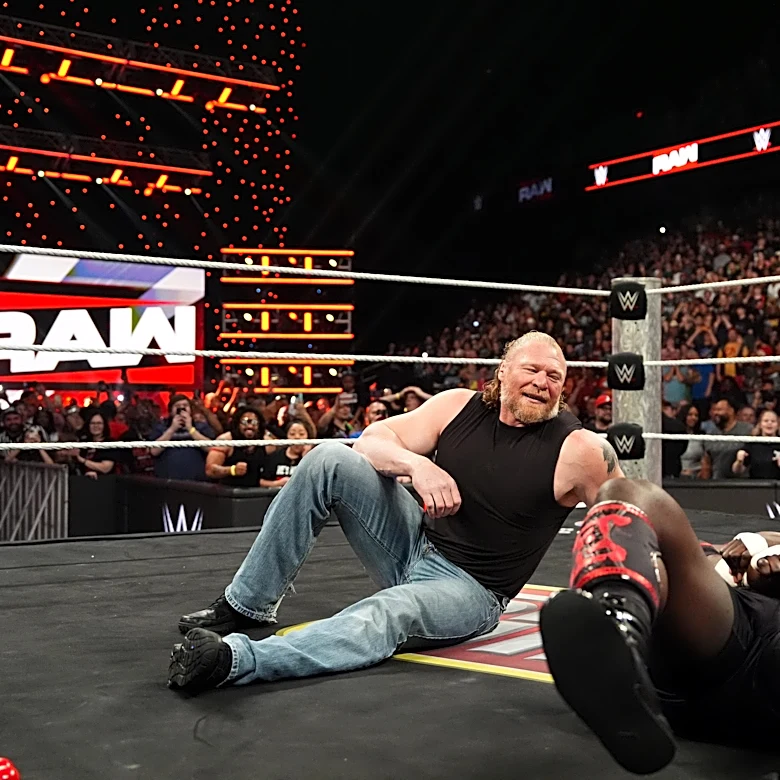 Brock Lesnar is favored to win Oba Femi rematch