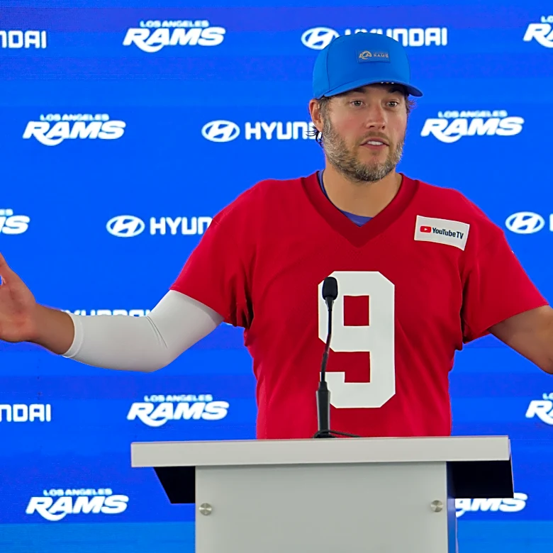 Matthew Stafford is handling the Ty Simpson pick as well as possible