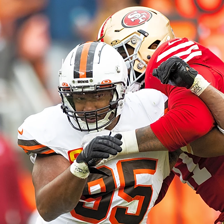 The 49ers to face Myles Garrett in Week 1 after he was traded to the Rams