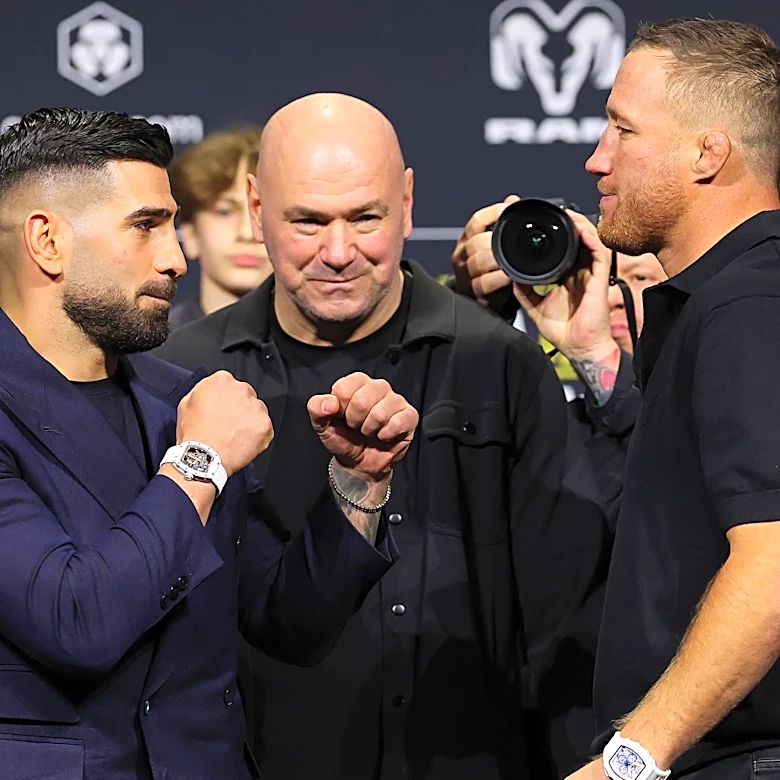 Justin Gaethje ramps up trash talk against Ilia Topuria, invoking recent divorce: ‘I would leave him’