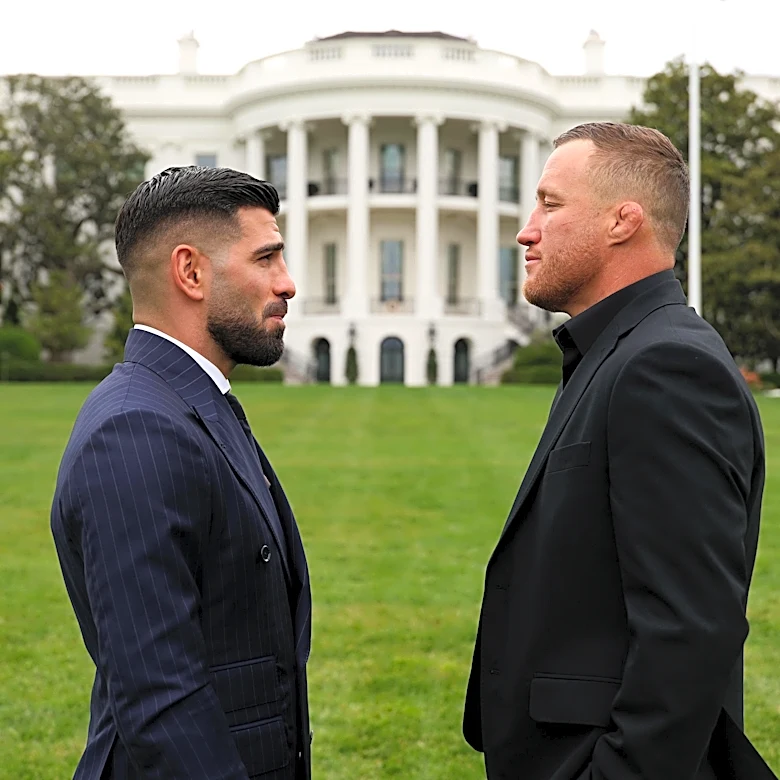 Ilia Topuria vs. Justin Gaethje war of words continues ahead of UFC White House: ‘I’m gonna break you’
