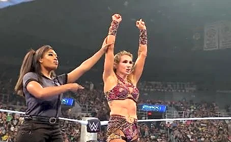 Charlotte Flair eliminates Jade Cargill from Queen of the Ring, with help from some friends