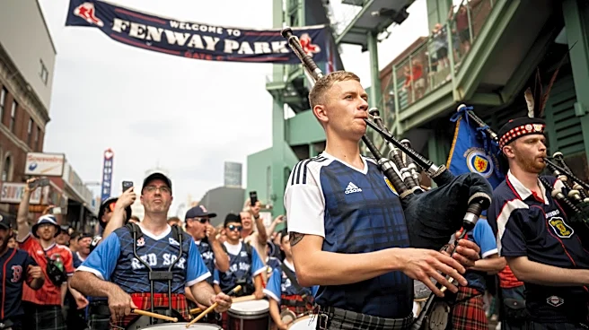 Scottish football fans took over Fenway Park last night