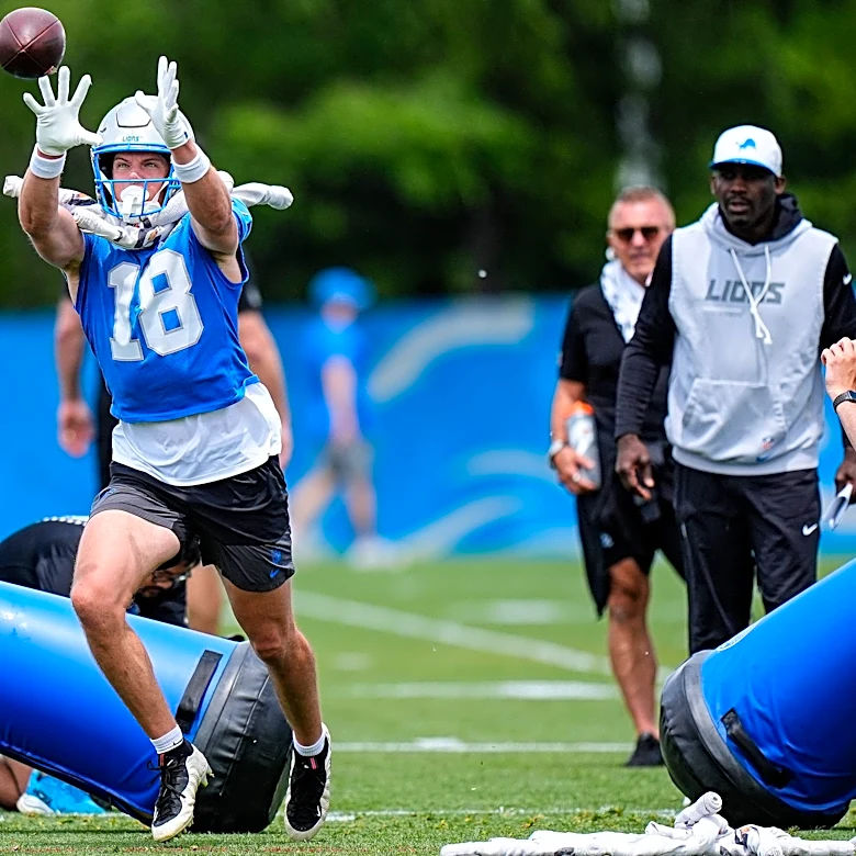 Lions WR Isaac TeSlaa is ahead of schedule, giving off veteran vibes
