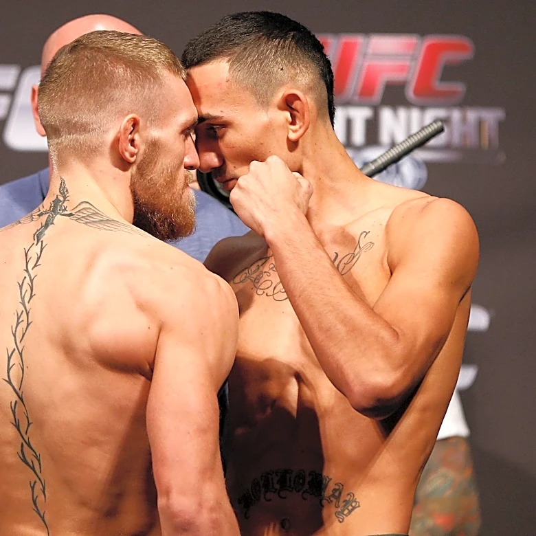 ‘You’re not going to lay a glove on me’: Conor McGregor, Max Holloway trade insults in first face-to-face showdown ahead of UFC 329
