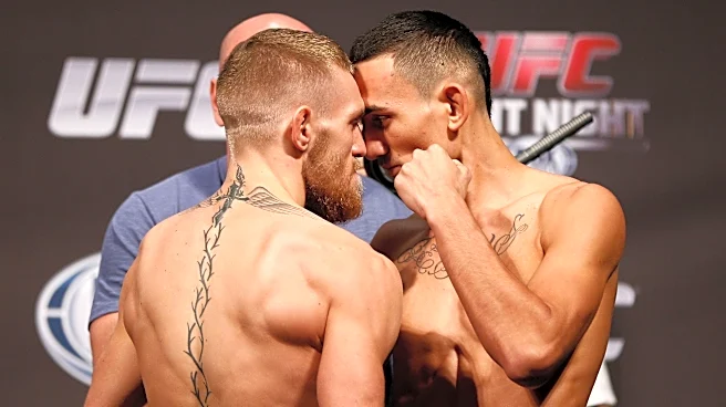 ‘You’re not going to lay a glove on me’: Conor McGregor, Max Holloway trade insults in first face-to-face showdown ahead of UFC 329