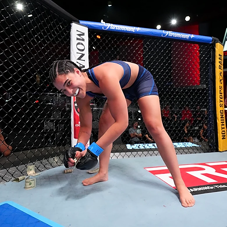 GiGi Canuto proud to be first fighter to ‘make it rain’ in octagon after winning Daniel Cormier bet on TUF 34