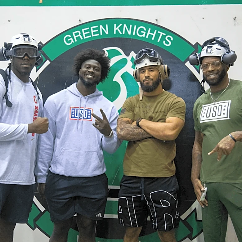 Falcons players, legend visit U.S. troops in Japan ahead of 4th of July weekend