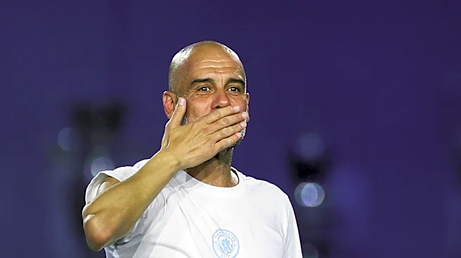 Pep Guardiola present as Barcelona president Joan Laporta takes the reins