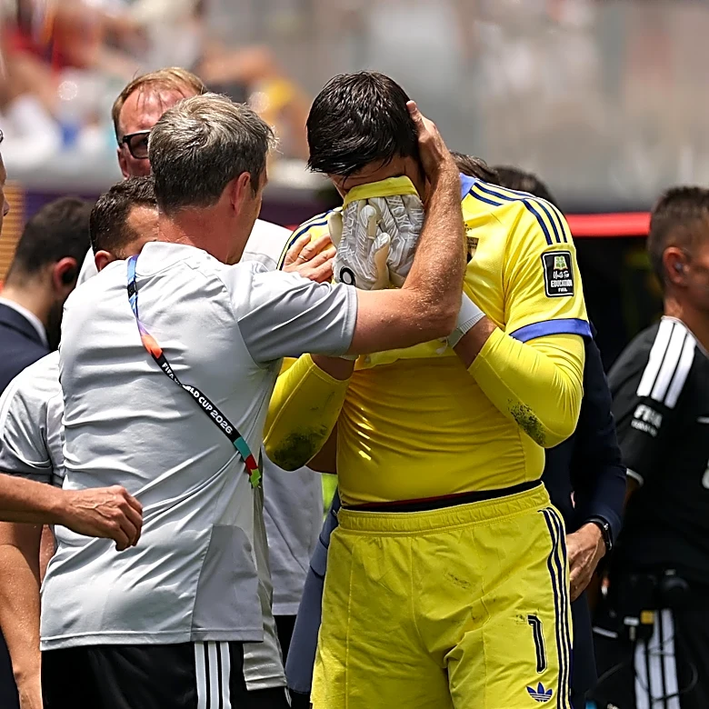 Thibaut Courtois suffers injury in Belgium’s World Cup defeat to Spain