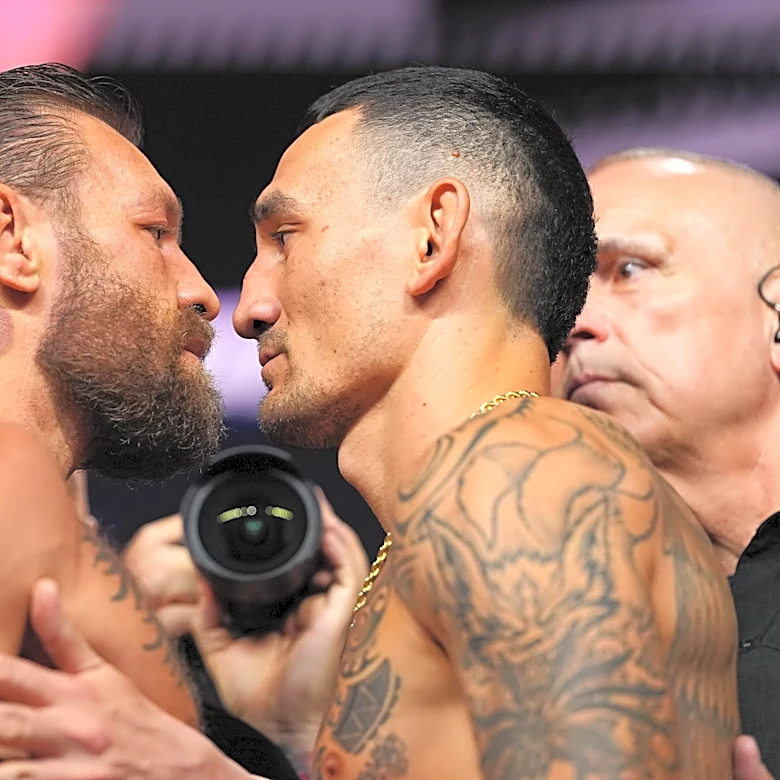 Wildin’! Conor McGregor shows up in lifts with neck hickies for UFC 329 ceremonial weigh-ins