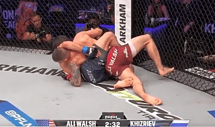 Video: Biaggio Ali Walsh taps to modified twister at PFL Austin