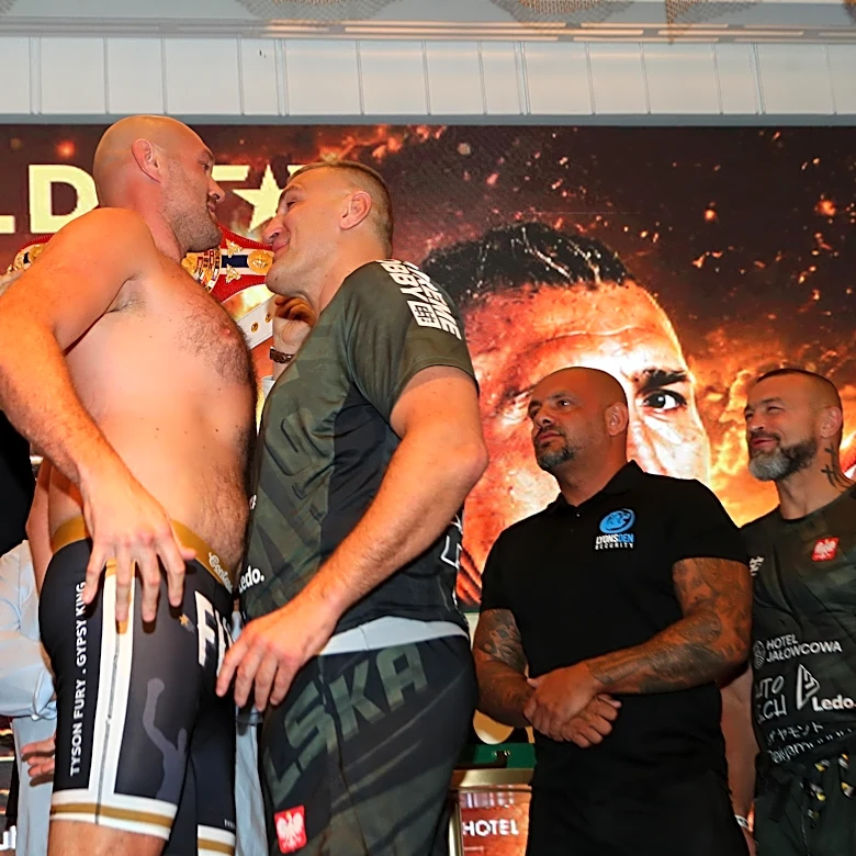 Tyson Fury vs. Mariusz Wach weigh ins results, face off video for boxing match you can’t watch