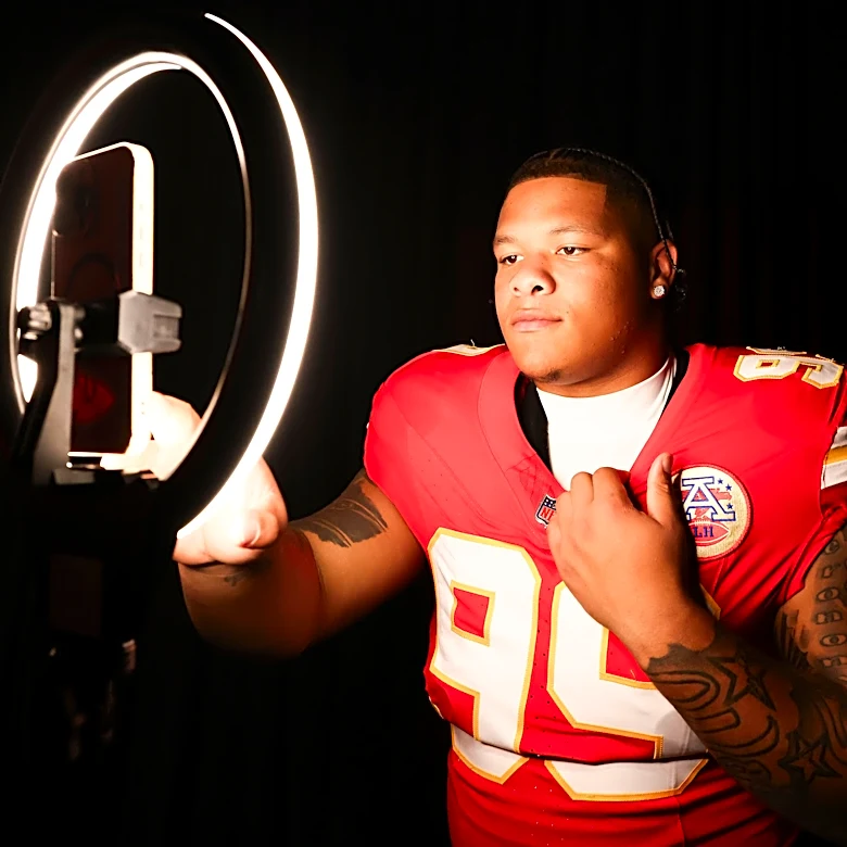 Chiefs rookie Peter Woods is comfortable at 308 – 313 pounds in camp