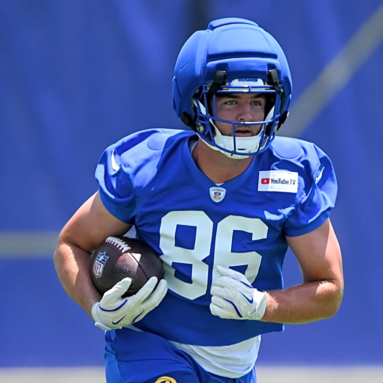 Max Klare aims to stand out in loaded Rams’ TE room
