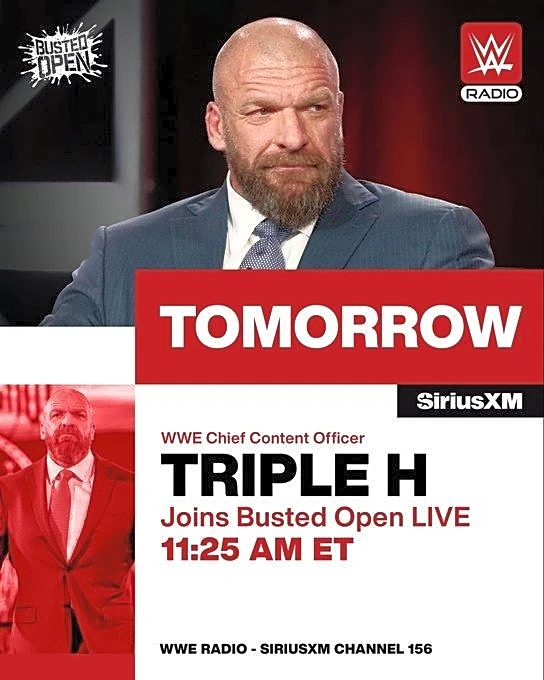 Busted Open on WWE Radio’s first big guest is Triple H