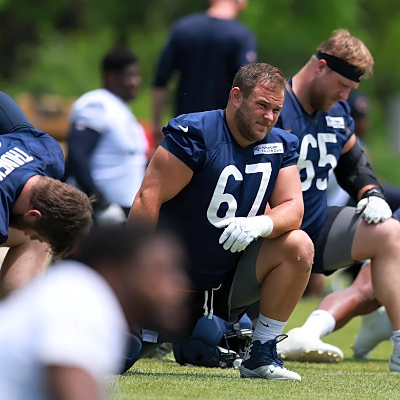 Bears cooking with Garrett Bradbury, Luther Burden hype, left tackle competition