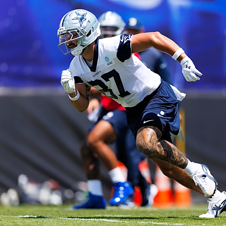 Jake Ferguson shines in second padded practice