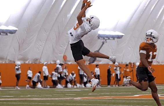 WATCH: Graceson Littleton makes leaping INT in practice