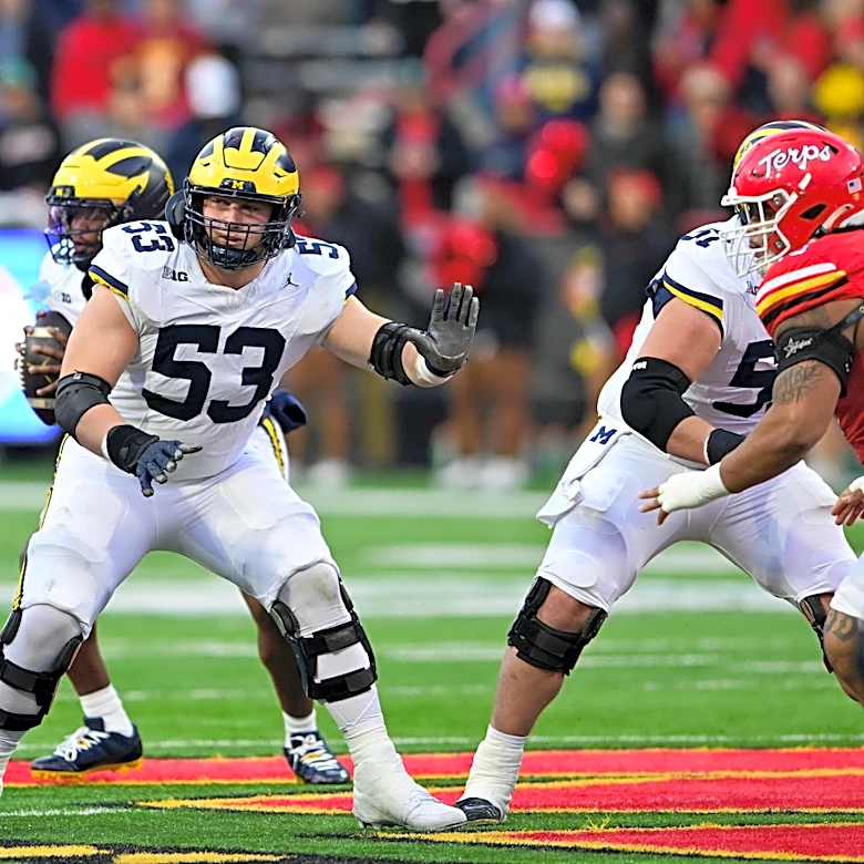 Jim Harding weighing Michigan Football OL combinations during fall camp
