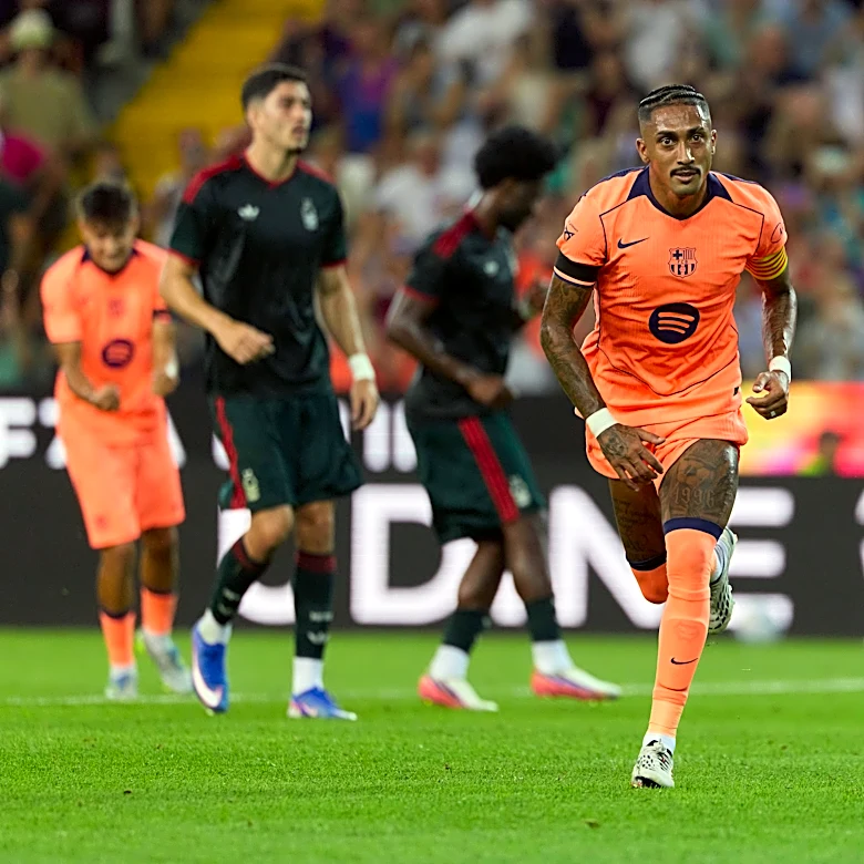 Barcelona 1-0 Nottingham Forest & Barcelona 0-1 Udinese, Preseason: Raphinha on target as Barça win one, lose one in triangular tournament