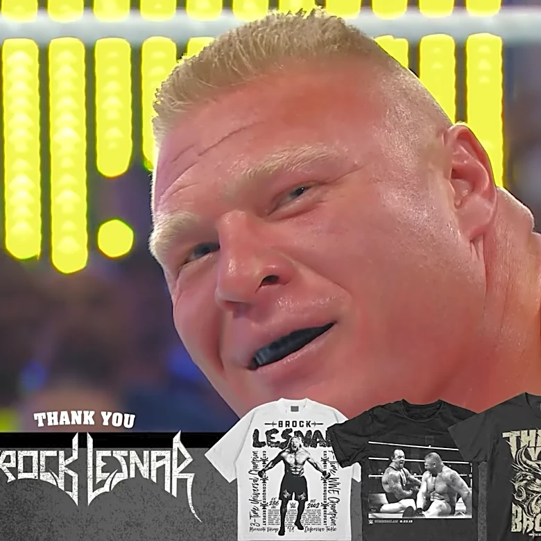 Brock Lesnar’s best bouts become billboard for latest merchandise