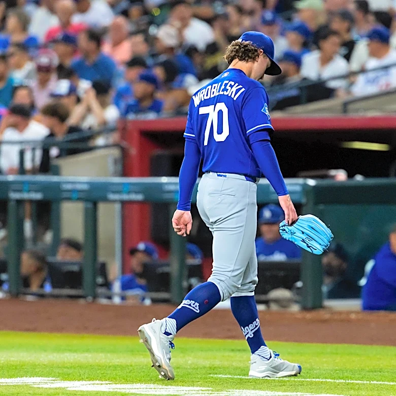 Justin Wrobleski, Dodgers offense continue struggles in another loss