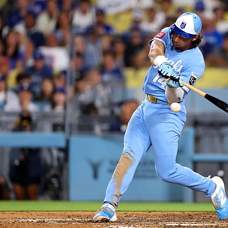 Does Jac Caglianone hit better when he plays first base?