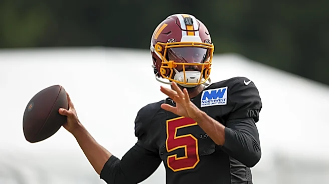 Commanders QB Jayden Daniels measured after excellent joint practice
