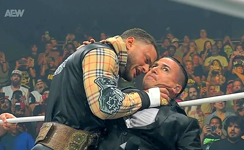 MJF chokes Justin Roberts for not calling him The One True Champion in AEW