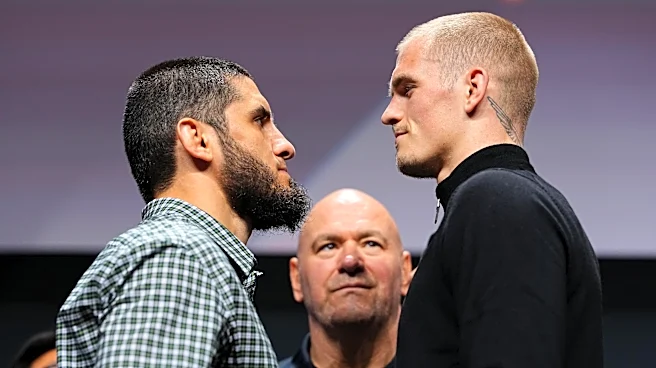 Ian Machado Garry towers over Islam Makhachev at pre-fight press conference face-off