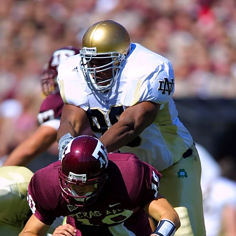 Five Old Notre Dame Photos for a Friday: Defensive Line Grace