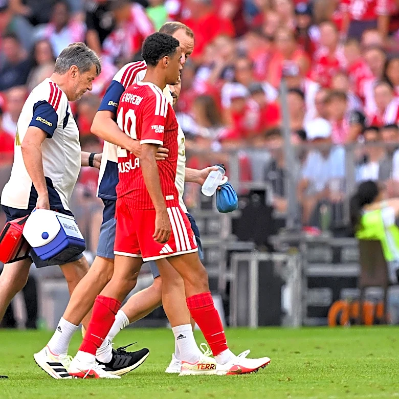 Jamal Musiala taken out of Bayern Munich’s friendly win over RB Leipzig as a precaution