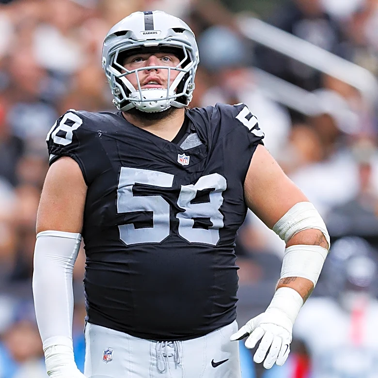 Jackson Powers-Johnson exits Las Vegas Raiders’ training camp practice with injury