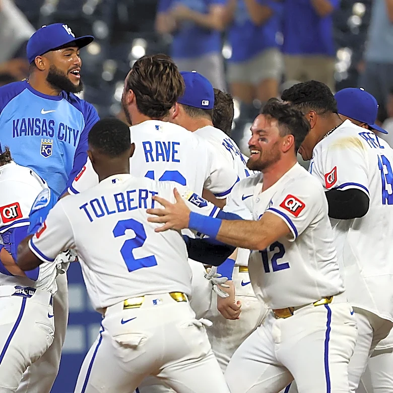 Royals score three in the ninth inning to walk off the Athletics