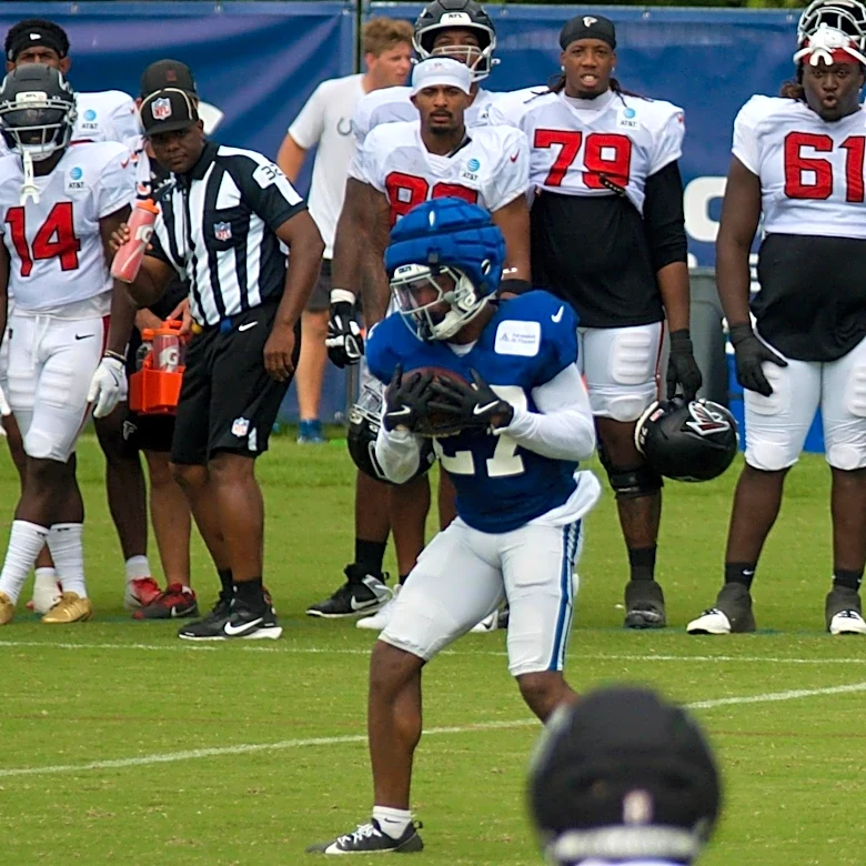 Colts CB Justin Walley returns favor with pick-six in joint-practice against Falcons