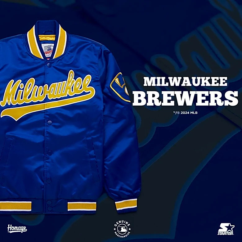 Brewers starter jackets from Homage