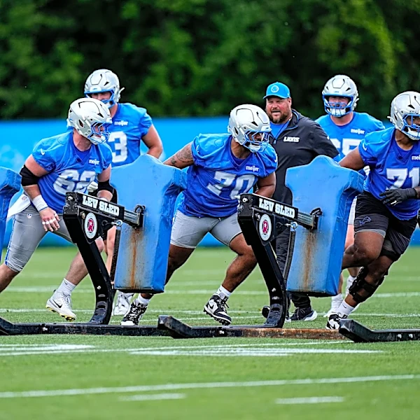 All eyes on Lions’ offensive line heading into Commanders preseason game